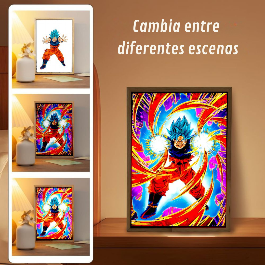 Cuadro Dragon Ball con luz Led